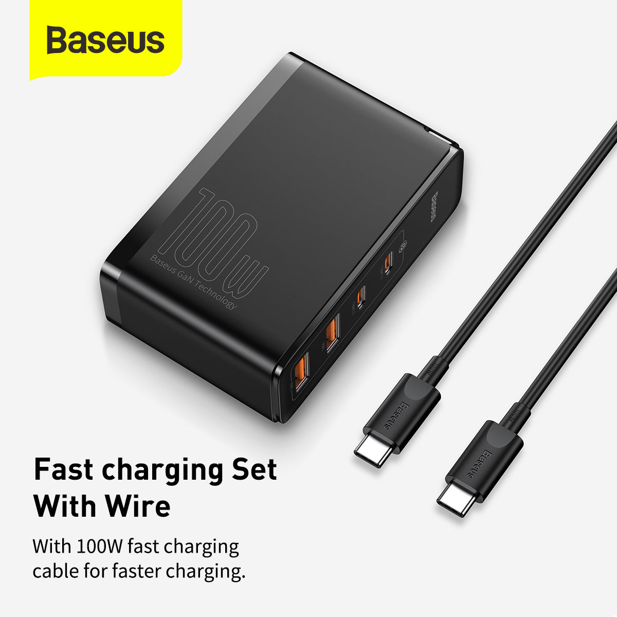Baseus GaN2 Pro Quick Charger 2C+2U 100W CN Black Baseus GaN2 Pro Quick Charger 2C+2U 100W CN Black